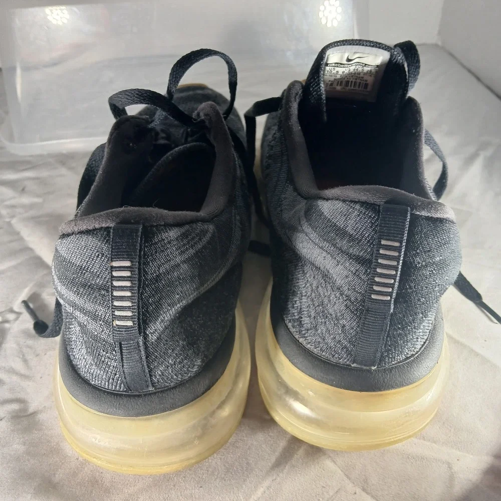 Nike Air Max Flyknit Black Charcoal Grey Gum Sole Mens 10.5 620469-010 Running‎